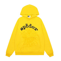 Sp5der Classic Logo Yellow Pullover Hoodie