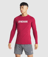 Gymshark Apollo Long Sleeve T-Shirt - Burgundy