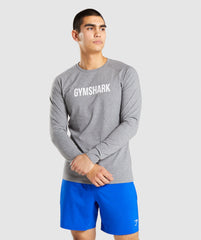 Gymshark Apollo Long Sleeve T-Shirt - Charcoal Marl