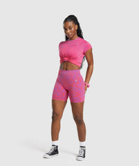 Gymshark Adapt Safari Seamless Faded T-Shirt - Shelly Pink/Fly Coral