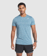 Gymshark Arrival Marl T-Shirt - Utility Blue/Fresh Blue Marl