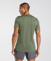 Gymshark Arrival Marl T-Shirt - Core Olive/Kalamata Olive Marl