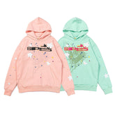 Sp5der Star Splatter 2‑Color Pullover Hoodie