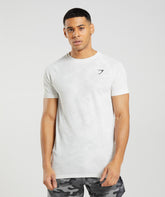 Gymshark Geo Seamless T-Shirt - White/Light Grey