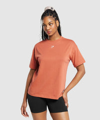 Gymshark GS Power Oversized T-Shirt - Terracotta Orange