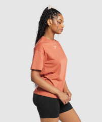 Gymshark GS Power Oversized T-Shirt - Terracotta Orange