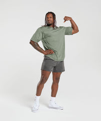 Gymshark Heritage Washed T-Shirt - Dusk Green