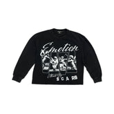 MIXED EMOTION Angel SCARS Vintage Graphic Black Long‑Sleeve Shirt