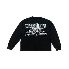 MIXED EMOTION Angel SCARS Vintage Graphic Black Long‑Sleeve Shirt