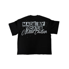 EMOTIONAL CLOSET Vintage Angel Graphic Black Cropped T‑Shirt