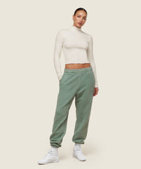 Gymshark everywear Long Sleeve Ribbed Turtle Neck - Soft White