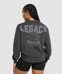 Gymshark Legacy Long Sleeve Top - Asphalt Grey