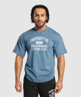 Gymshark Property Of T-Shirt - Faded Blue