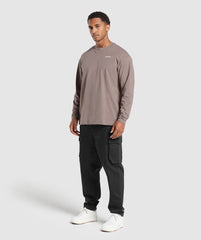 Gymshark Rest Day Sweats Long Sleeve T-Shirt - Powder Mauve