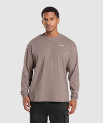 Gymshark Rest Day Sweats Long Sleeve T-Shirt - Powder Mauve