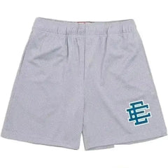 MIXED EMOTION EE Logo Casual Elastic Waist Sports Shorts Unisex Streetwear
