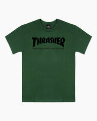 THRASHER Skate Mag Logo Green Short‑Sleeve T‑Shirt