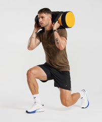 Gymshark Sport Seamless T-Shirt - Fossil Brown/Black