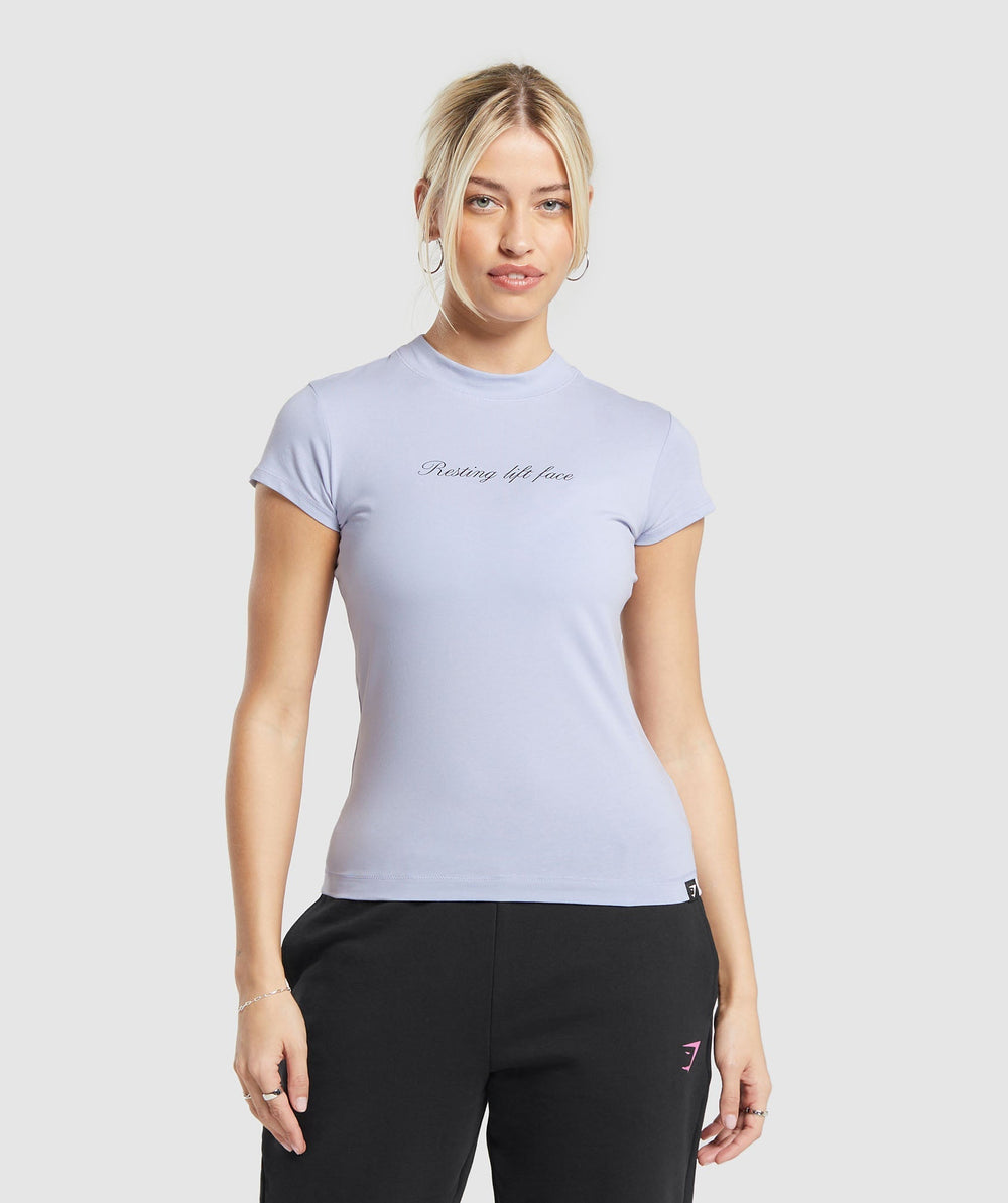 Gymshark Tattoo T-Shirt - Silver Lilac