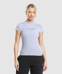 Gymshark Tattoo T-Shirt - Silver Lilac