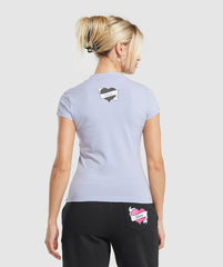Gymshark Tattoo T-Shirt - Silver Lilac