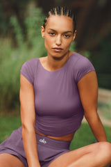 Alosoft Back For More Tee - Plum Kiss