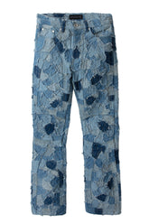 DENIM BORO MOTO PANT