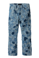 DENIM BORO MOTO PANT