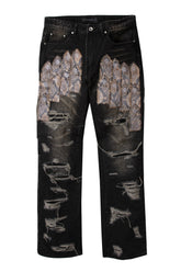 PATCHED ARCH MOCHA DENIM