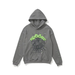 Sp5der Arch Logo Spider‑Web 3‑Color Pullover Hoodie