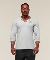 Gymshark Legacy Henley - Light Grey Marl