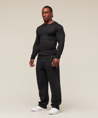 Gymshark Ribbed Long Sleeve T-Shirt - Black