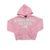 Emotions Never Die Pink Full‑Zip Hoodie