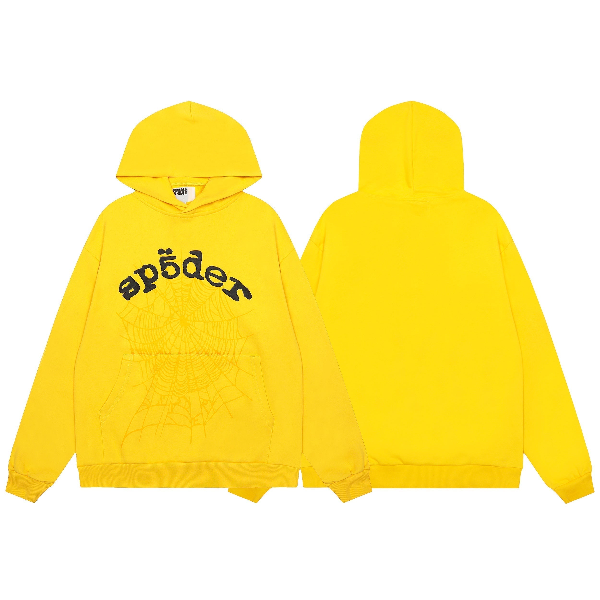 Sp5der Classic Logo Yellow Pullover Hoodie