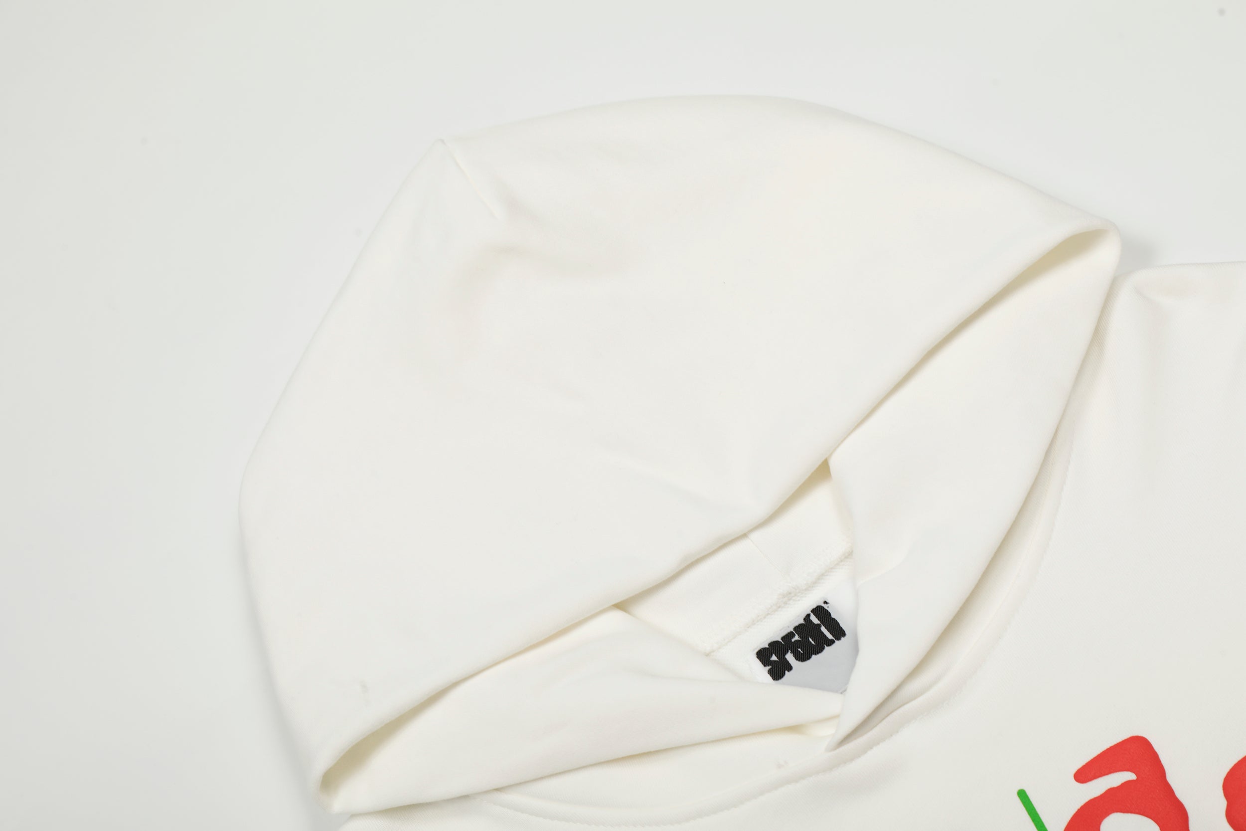 Sp5der Gradient Spider Web Graphic White Pullover Hoodie