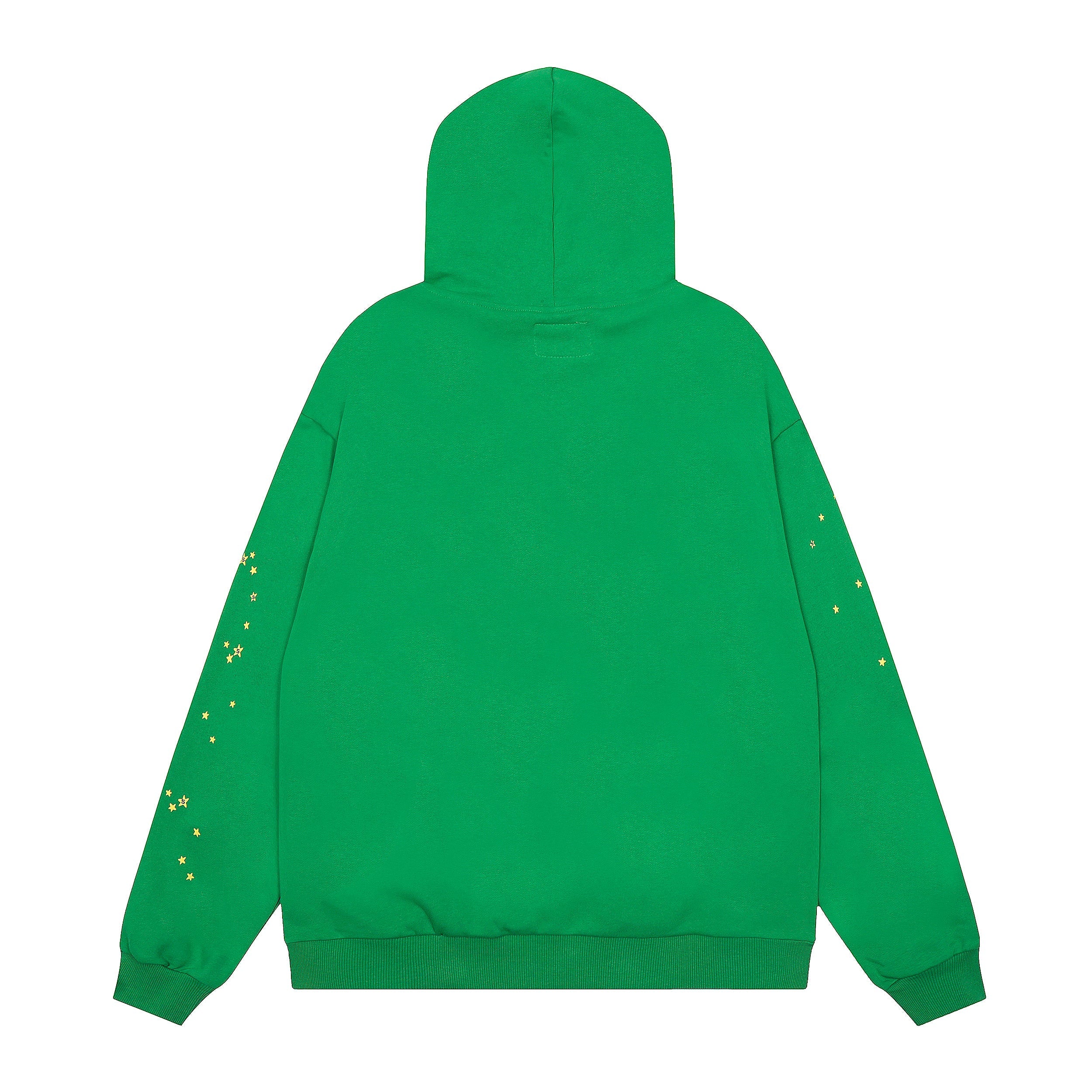 Sp5der Gold Spider‑Web Green Pullover Hoodie