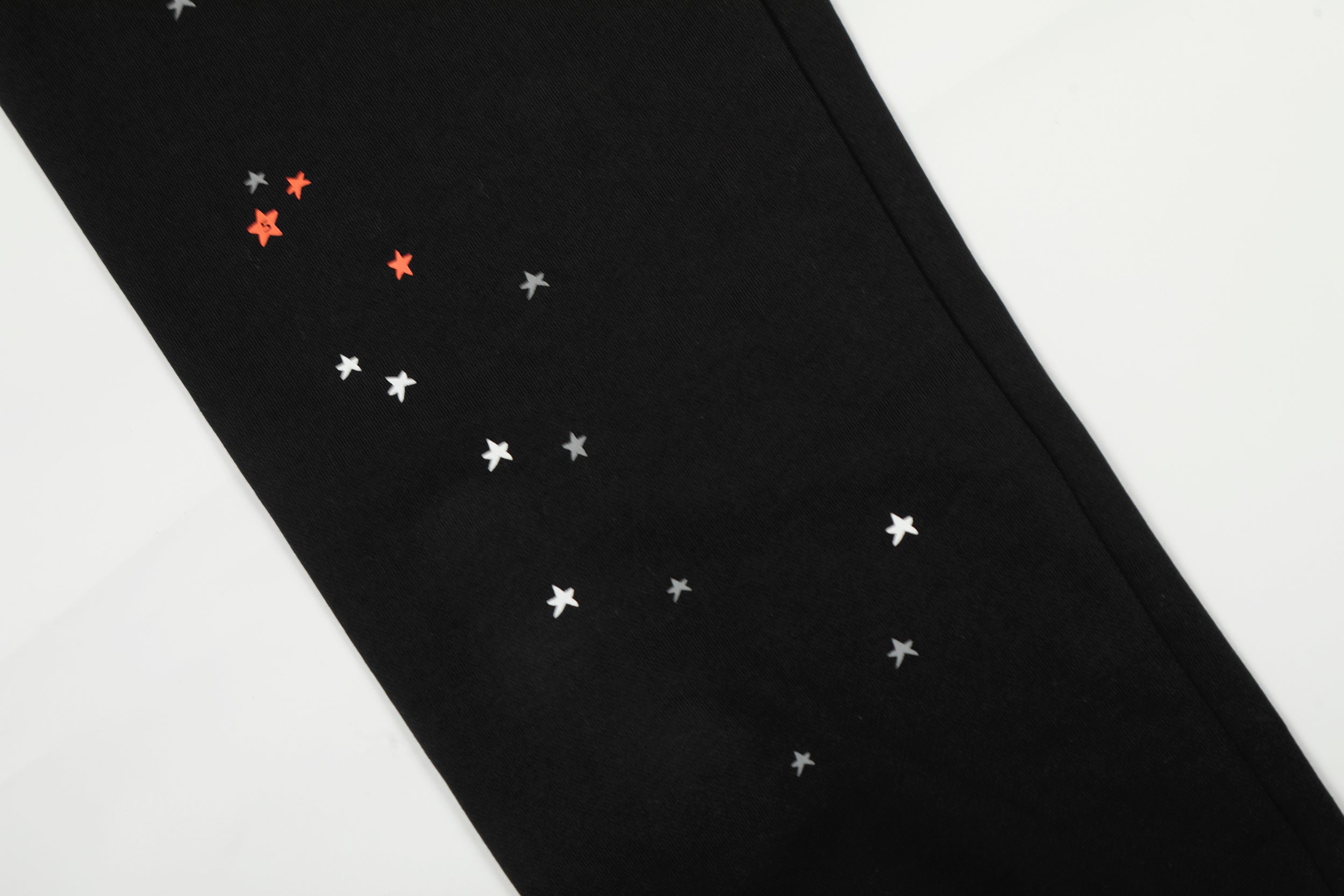 Sp5der Hood‑Print Star Splatter Pullover Hoodie
