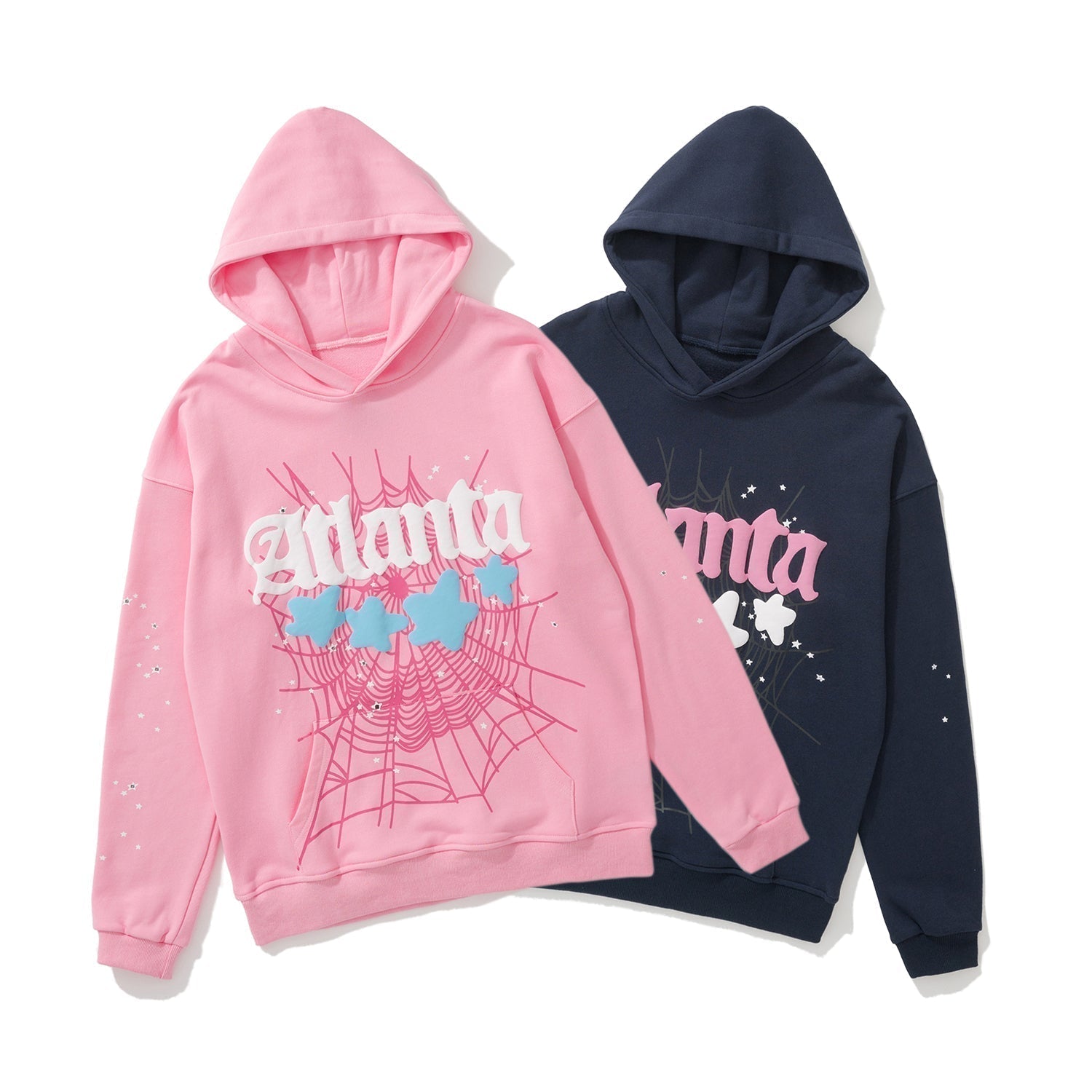 Sp5der Atlanta Star Spider‑Web 2‑Color Pullover Hoodie