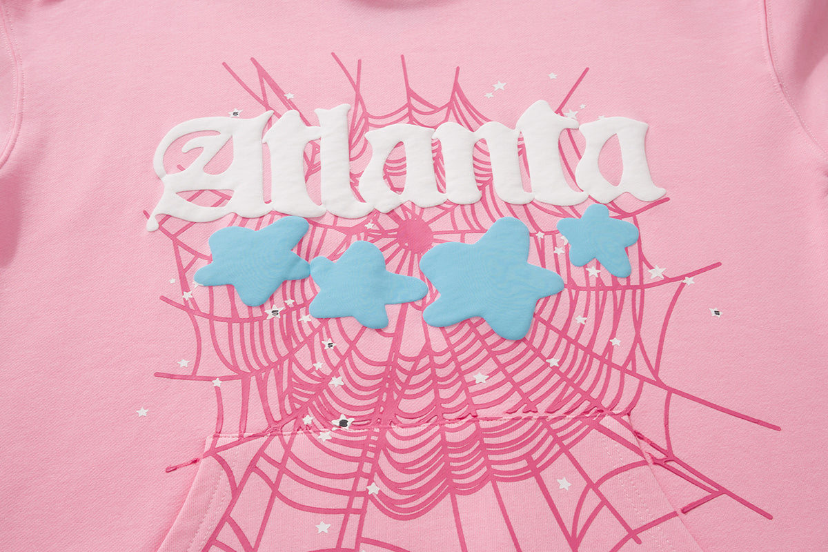 Sp5der Atlanta Star Spider‑Web 2‑Color Pullover Hoodie