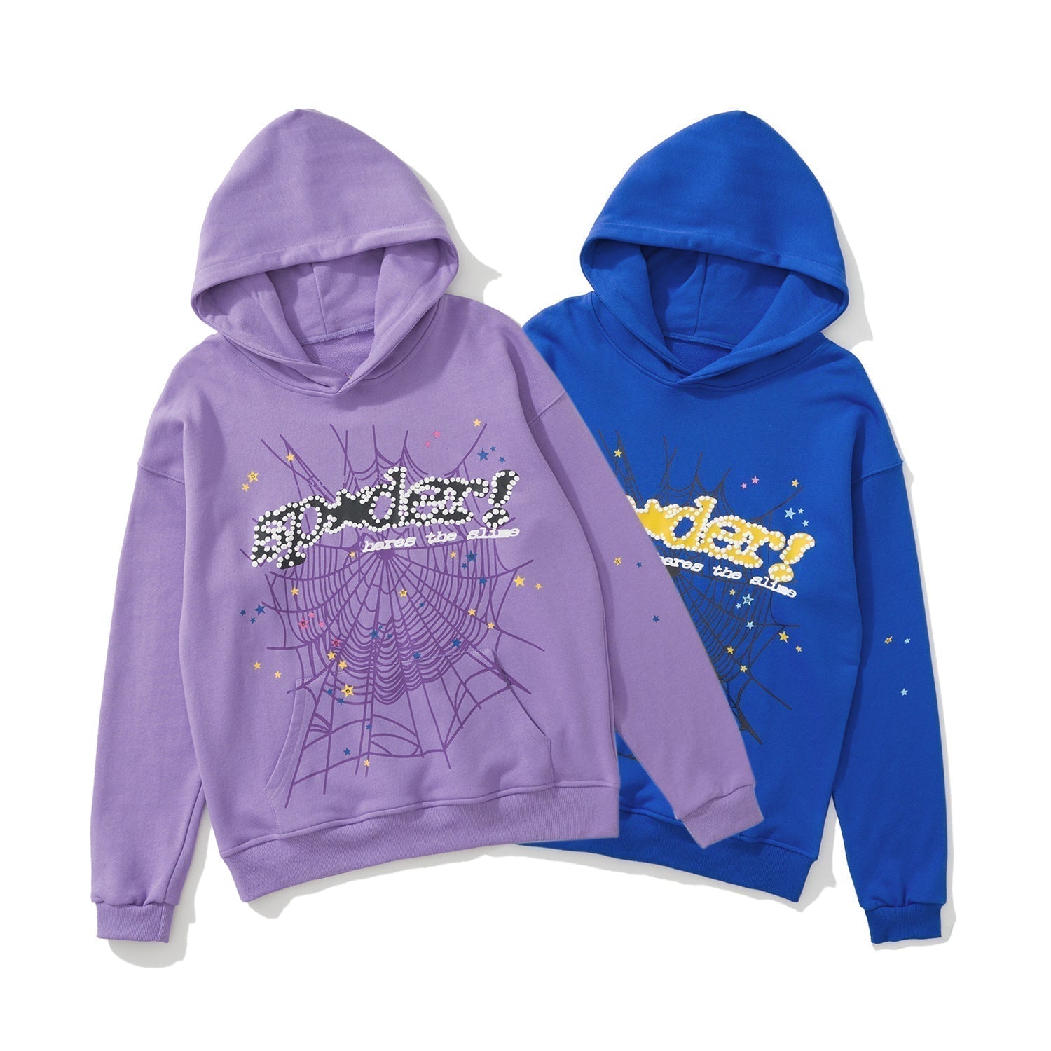 Sp5der Splatter Spider‑Web 2‑Color Pullover Hoodie
