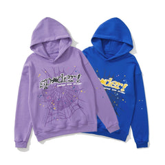 Sp5der Splatter Spider‑Web 2‑Color Pullover Hoodie