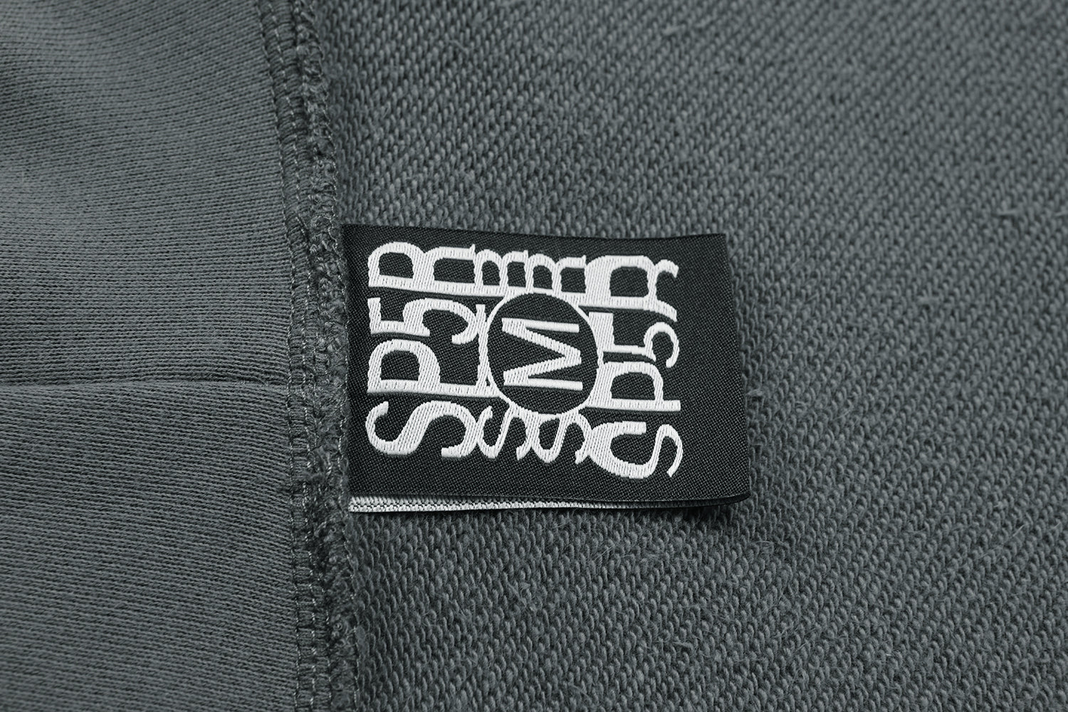 Sp5der Green Text Spider‑Web Dark Grey Pullover Hoodie