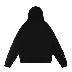 Sp5der 555 Crown Spider‑Web Black Pullover Hoodie