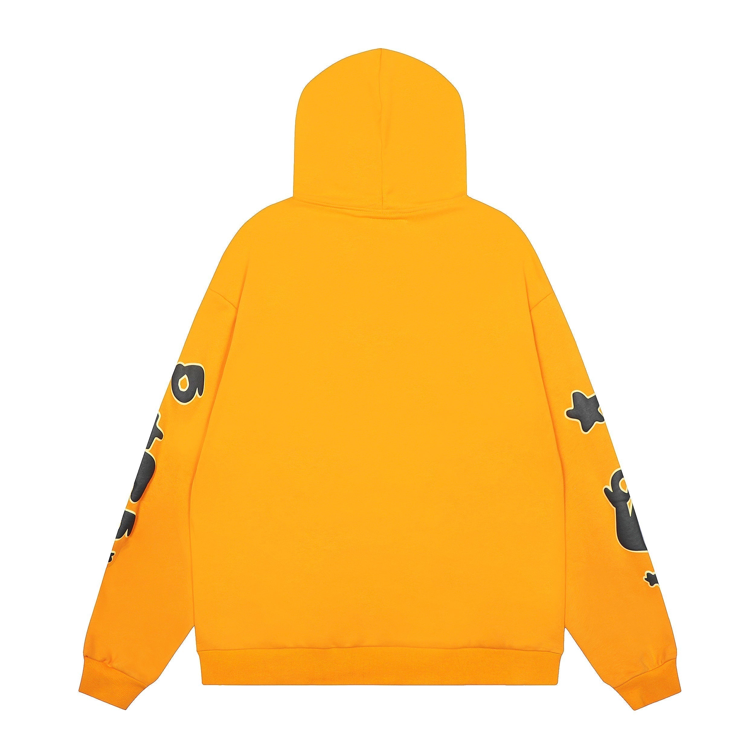 Sp5der Star Graphic Yellow Pullover Hoodie