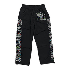MIXED EMOTION Side Letter Graphic Elastic Waist Track Pants Unisex Streetwear