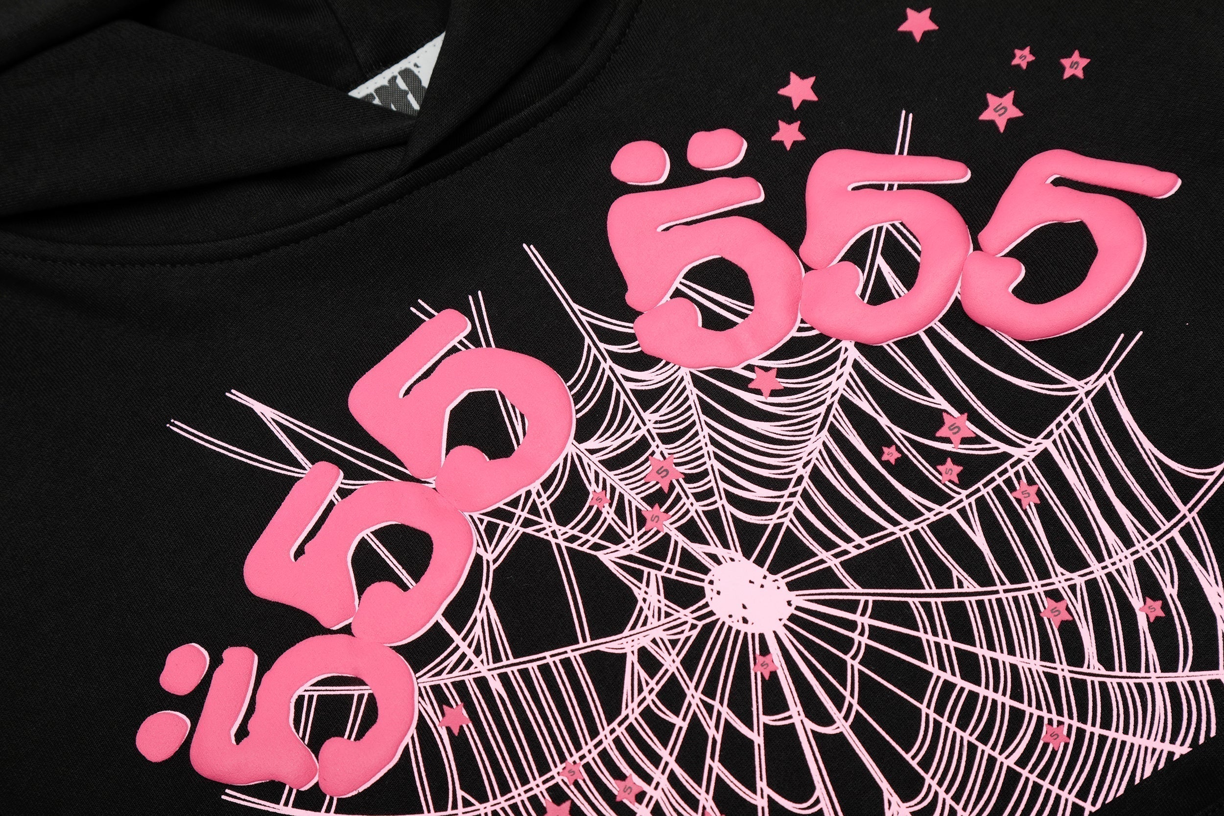 Sp5der 555 Pink Spider Graphic Pullover Hoodie