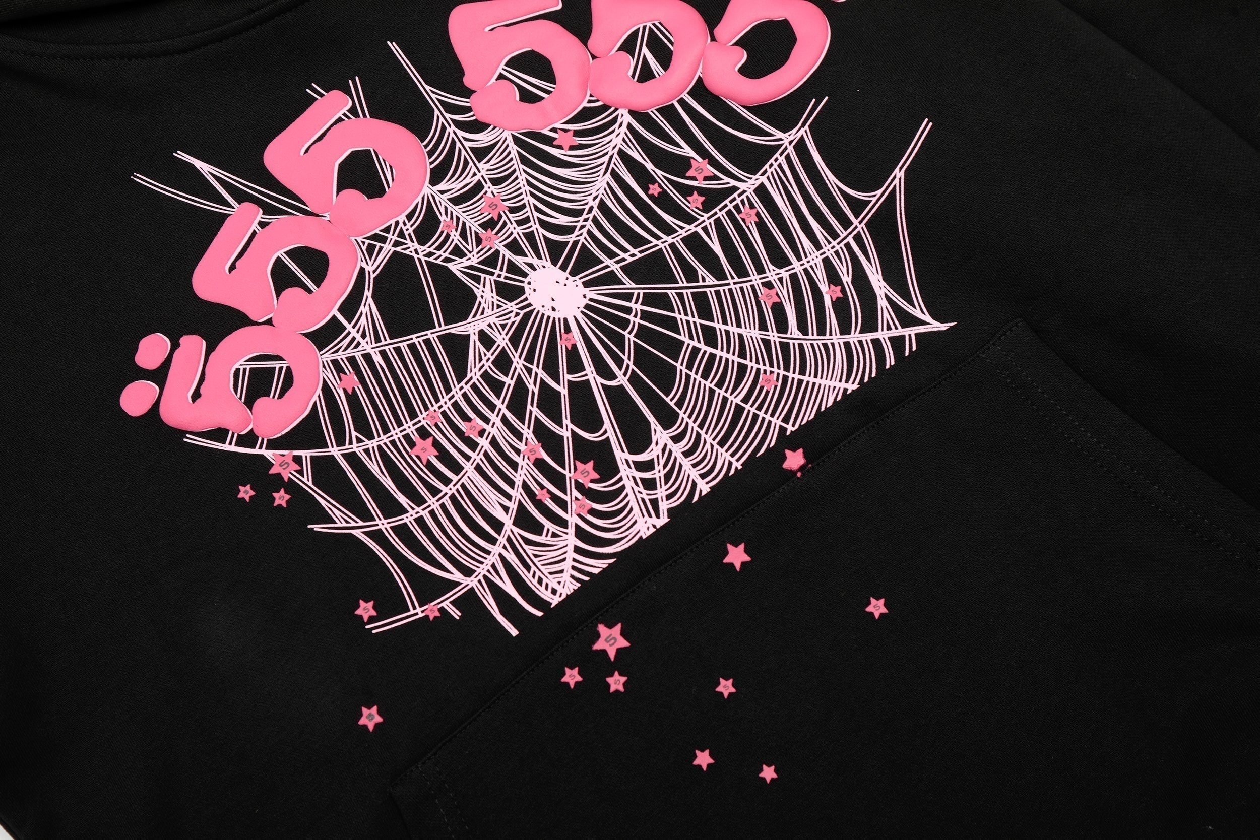 Sp5der 555 Pink Spider Graphic Pullover Hoodie