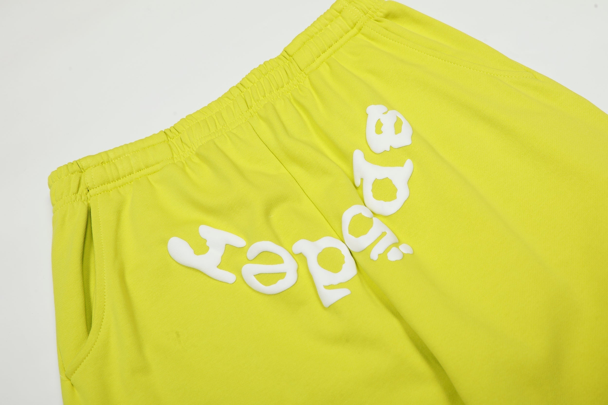 Sp5der Gradient Spider‑Web Yellow Pullover Hoodie