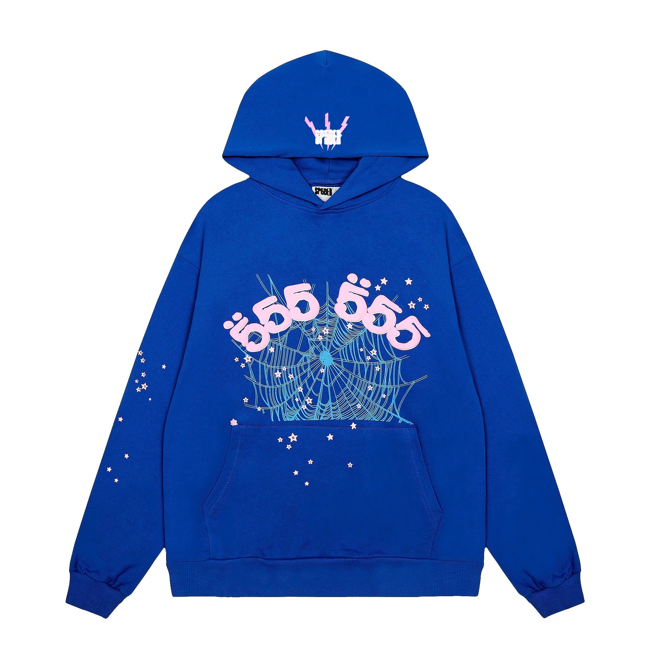 Sp5der 555 Pink Spider Graphic Pullover Hoodie