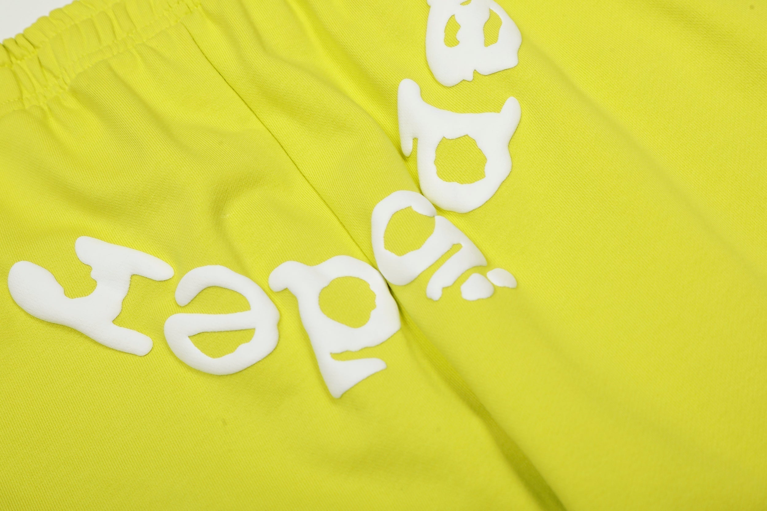 Sp5der Gradient Spider‑Web Yellow Pullover Hoodie